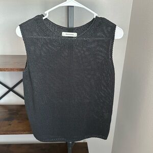 Maniere Womens Sleeves Sweater Sz M/Dark Gray